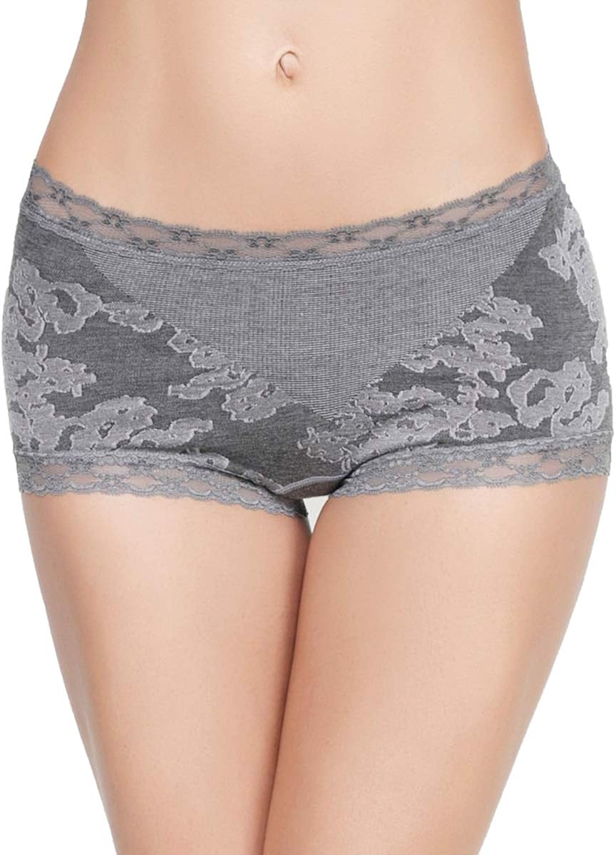 Eve's temptation Women's Cathy Seamless Cotton Boyshort Stretch Comfort Hipster Panty Underwear at  Women’s Clothing store