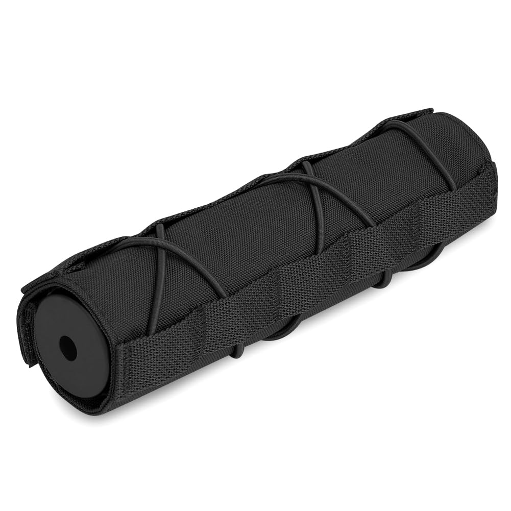 KRYDEX Airsoft Tactical Silencer Cover Suppressor Cover 18CM-7 inch (Black)