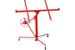 RUN.SE RUN.SE 11ft Drywall Panel Lift 150lb Weight Capacity Panel Hoist Jack Tool Drywall Rolling Version Jack Construction R