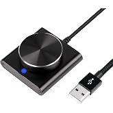 USB Volume Control Knob for PC: External Media Adjustment Controller - Metal Shell Computer Audio Adjuster Controls Support Win7/8/10/XP/Mac/Vista/Android/iOS