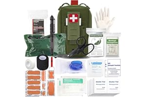 VIIDOO Tactical Trauma Kit Emergency First Aid Stop The Bleed Ifak Refill, Ifak Med Kit Trauma Refill Military Medical Supplies Kit Pack For Duty Belt