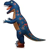 Oldplaykid Halloween Inflatable Dinosaur Costume Adult Fancy Blow up Trex Suit Full Body Dino Outfit For Halloween Cosplay Party
