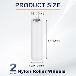 uxcell 2Pcs Nylon Roller Wheel with