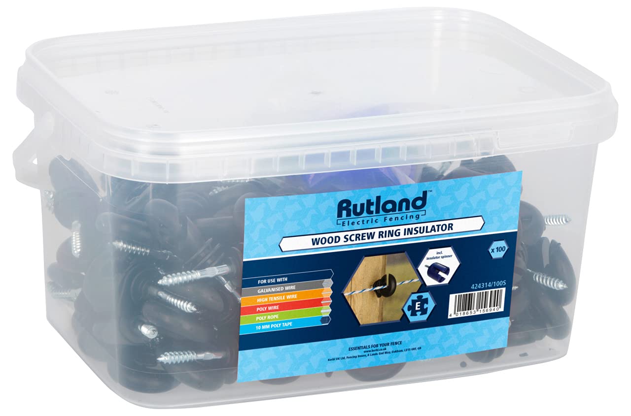 Rutland Essentials Wood Screw Ring Insulator (100) inc. Insulator Spinner