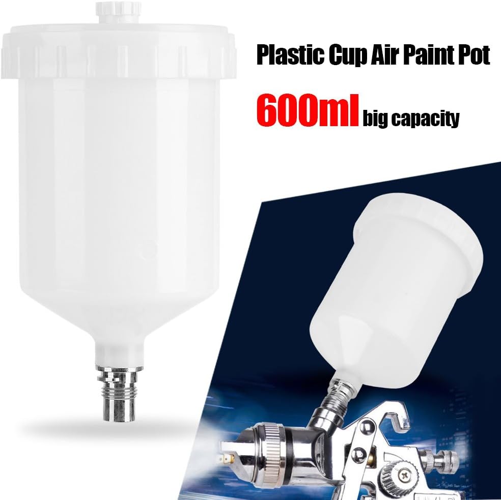 Zerodis Feed Air Spray Gun Kit, 600ml, Plastic, White, PUMP_SPRAYER - Image 3