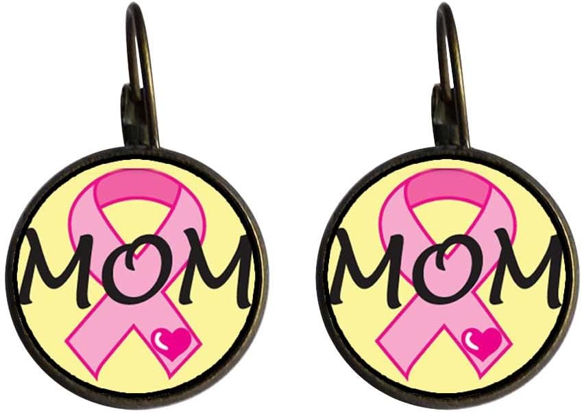 Bronce GiftJewelryShop estilo Retro mamá lazo rosa sensibilización