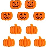 WEWAYSMILE 10 Pcs Halloween Silicone Focal Beads for Pens Pumpkin Bulk Silicone Beads for Keychain Making DIY Beaded Pen Pendants Jewelry Lanyard