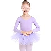 danswan Ballet Tutu Leotards Toddler Girls Short Sleeve with Glitter Skirt Dance Ballerina Outfit