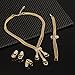 MOOCHI 18K Gold Plated Africa Royal Style Strands Chain Necklace Earrings Ring Bracelet Jewelry Set