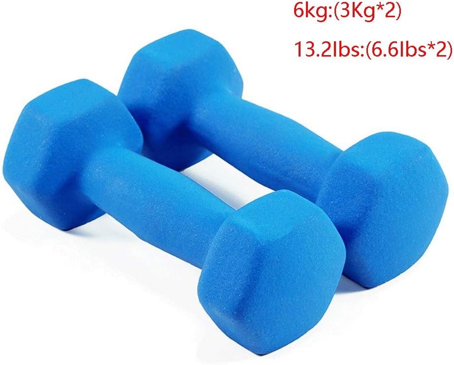 Jiji Indoor Dumbbells Dumbbell Fitness Equipment Unisex Dumbbell Family Yoga Dumbbells Multi-Functional Fitness Dumbbells Home Fitness (Color : Blue, Size : 6kg)