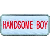 Antrix Handsome Boy Patch, Tactical Funny Embroidered Applique Fastener Hook &amp; Loop Handsome Boy Emblem Badge Patch for Backpack Caps Hat Vest School Bag Uniform Work Clothes Kids Adult Dogs