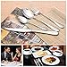 HUIRUI Flatware Cutlery Sets, Stainless Steel Silverware Set for Families, Kitchens, Hotels or Restaurants Dinnerware Cutlery Set Tableware Utensil Set Gift Box Package Utensil Set 24-Piece
