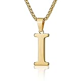 Suweibuke Initial Necklace for Men Women Boys