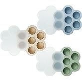 PandaEar 3 Pack Baby Food Freezer Tray with Lids, Silicone Baby Fruit Food Feeder Tray, Baby Food Storage Container Ice Cube 