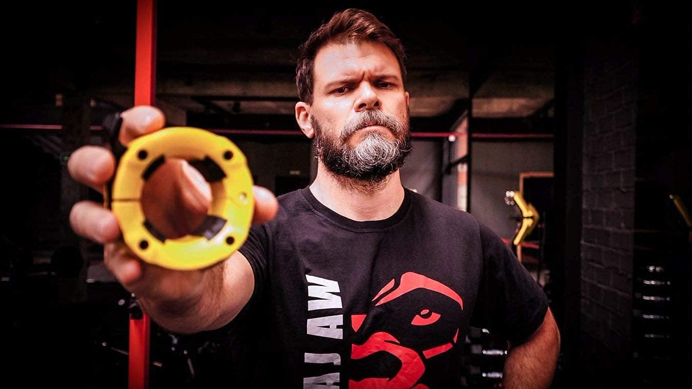 GorillaJaw Olympic Barbell Clamps 2 inch Quick Release Pair of Locking 2" Pro Olympic Weight Bar Plates Nylon Locks Collar Clips for Workout Weightlifting Fitness Exercise Barbell Clamp Black/Red : Sports & Outdoors