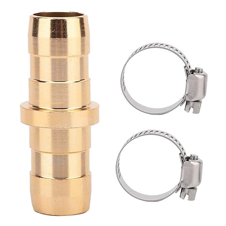 Duokon 3/4'Gartenschlauchhahn Schnellkupplung Aluminium Wasserleitungsadapter mit Zwei Hosenklammern für den Hausgarten
