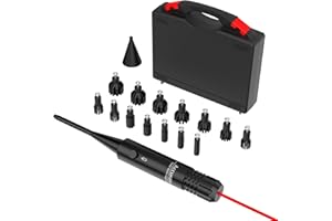 Tipfun Bore Sight Kit Red Laser Boresighter with Button Bore Sighter Multiple Caliber for .177 to 12GA Caliber Red Dot BoreSighter