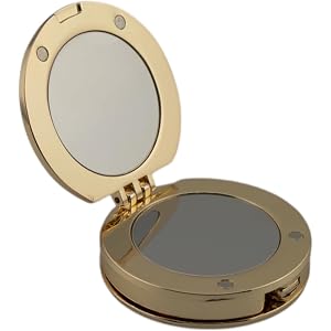 GATYZGEAR Gold Compact Handbag Hook with Mirror, All Metal Fold-Up Design, Polished Finish