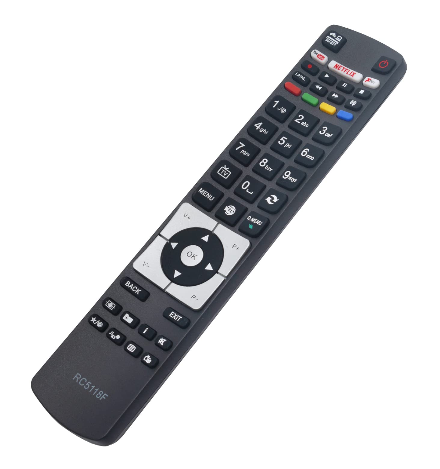 AULCMEET RC5118F Replacement Remote Control Compatible with Hitachi 4K OLED TV 43HB16T72U 55HK15T74U 32HB16T61U 32HB16J61U 24HB11J65U 32HB16J61U 32HB16J61UB 32HB16T61UB 43HB16J72U 32HB16J61UA