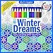 Winter Dreams Christmas Adult Coloring Book Set With 24 Colored Pencils, Pencil Sharpener And Fireplace And Music DVD Included: Color Your Way To Calm by 