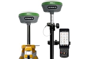 SMAJAYU SMA26 RTK GNSS GPS Surveying Equipment with IMU Rover & Base, 1408 Channels, 0.5cm Accuracy, Upto 10km Range, NOAA Certified, Handheld Collector & Survey Software (Tripod & Pole Not Included)