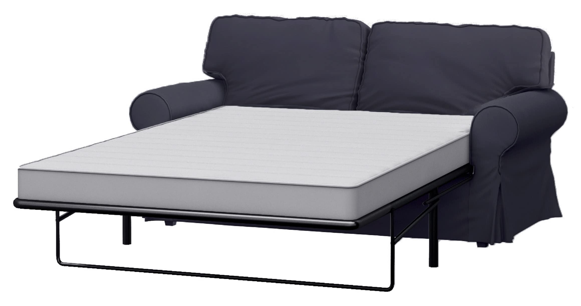 Photo 1 of The Ektorp Two Seater Sofa Bed Cover Replacement is Custom Made for IKEA Ektorp 2 Seater Sleeper Only, A Quality Sofa Slipcover Replacement (Polyester Flax Dark Gray)