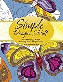 Simple Designs Adult Color By Number: Coloring Book Magic Garden (Beautiful Adult Coloring Books) (Volume 80) by Lilt Kids Coloring Books