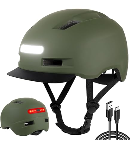 UNIT 1 FARO - Casco De Bicicleta Inteligente | MIPS | Luces LED Delanteras Y Traseras | Alerta De Choque | Señales De Giro Y Luces De Freno Compatibles Con Control Remoto