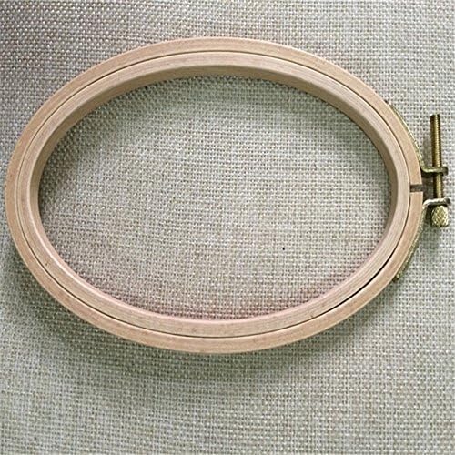 WRMHOM 6.33.95 Inch Oval Wooden Embroidery Hoop 1610cm Oval Hand Stitching Hoop - Cross Stitch Hoop - Framing Hoop - Stitchery Hoop - Craft Supply Hoop (5PCS/PACK)