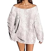 Navonta Womens Camo Off Shoulder Sweatshirt Oversized Graphic Maple Leaf Print Fleece Long Sleeve Trendy Pullover Hoodie