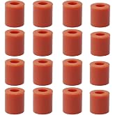 AUXBC 16Pcs 3D Printer Silicone Heat Bed Leveling Mounts, Solid Heat Bed Silicone Leveling Column, Heat Resistant Solid Bed Spacers Replacement Parts for 3D Printers (Brown, 0.63/0.7 Inch)