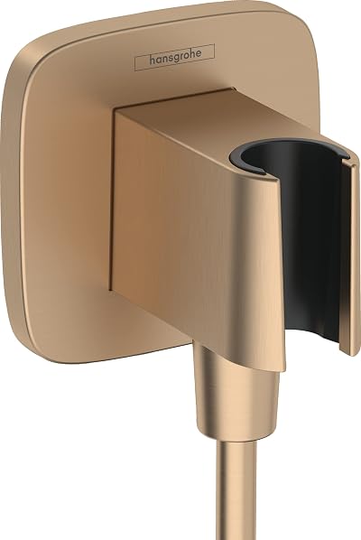 Hansgrohe FixFit Q Wall Outlet Shower Holder Brushed Bronze