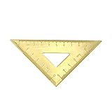 HEVSTIL Triangle Ruler, 45/90 Degrees, Brass
