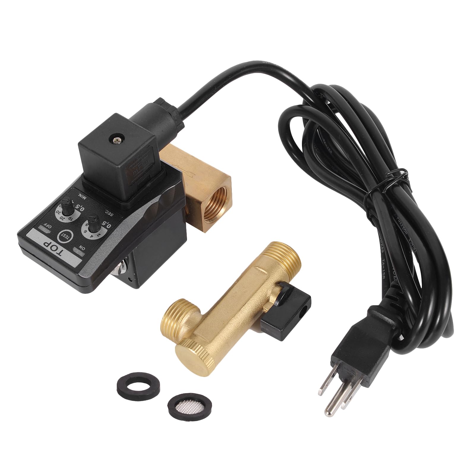 Photo 1 of szzijia 1/2" AC 110V Automatic Timed Water Tank 2-way Direct-acting Drain Valve US Plug