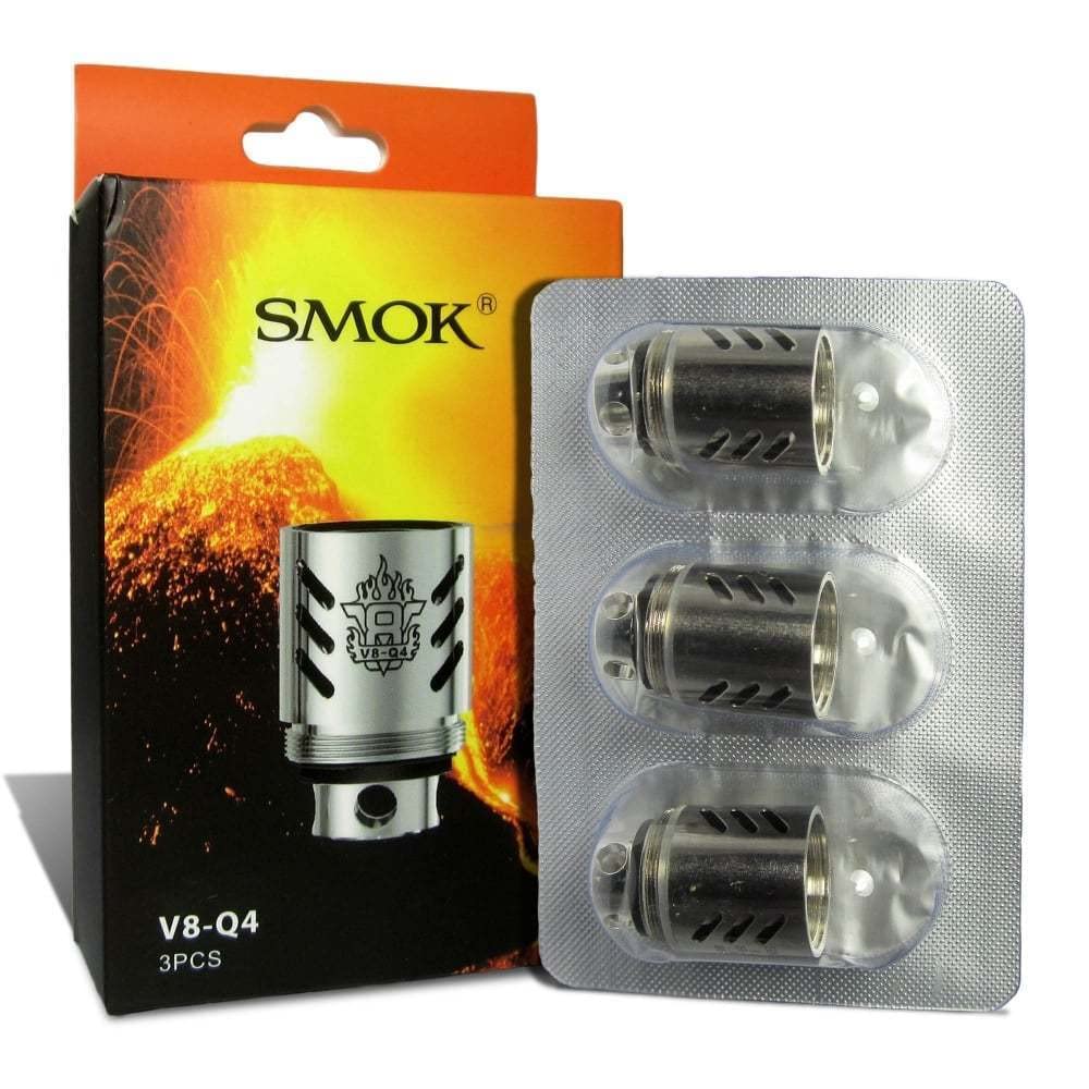 SMOK V8 Q4, Quadruple Replacement Coil, 0.15 Ohm, Compatible with TFV8 Cloud Beast Tank, High Performance, Enhanced Flavor and Vapor Production (Pack of 3) No Nicotine