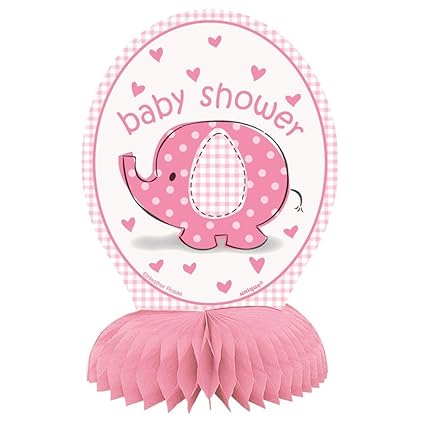 Amazon Com 6 Mini Pink Elephant Girl Baby Shower Centerpiece