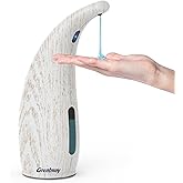 Greatmay Adjustable Automatic Soap Dispenser Touchless, 4 Adjustable Levels Touchless Sensor Liquid Soap Pump Dispenser，300ml Rechargeable Magnetic Charging Hand Soap Dispenser for Kitchen，Bathroom