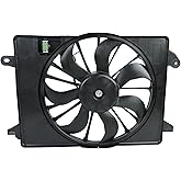 Condenser Cooling Radiator Fan Assembly | Compatible with 2010-2017 Dodge Charger 2009-2018 Dodge Challenger 2.7L 3.5L 6.1L 6.4L 68050129AA 621-526 12V AC