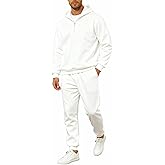 JIHUILAI Men Track Suits 2 Piece Set Quarter Zip Hoodie Sweatpants Jogging Suits Causal Athletic Men's Sweatsuits