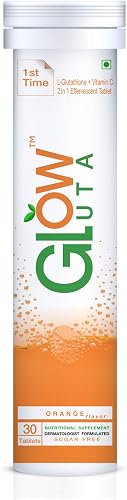 GlutaGlow 2 in 1 L-Glutathione 500mg with Vitamin C 1000mg 30 Effervescent Tablets 1 Month Pack Sugarfree Antioxidant Supplement price in UAE | Amazon UAE