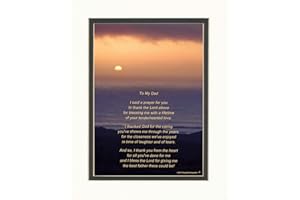 DAD - FATHER GIFTS Dad Gift with "Thank You Prayer for Best Dad" Poem. Ocean Sunset Photo, 8x10 Double Matted. Special Father Gifts for Father's Day, Birthday, Christmas, Wedding.