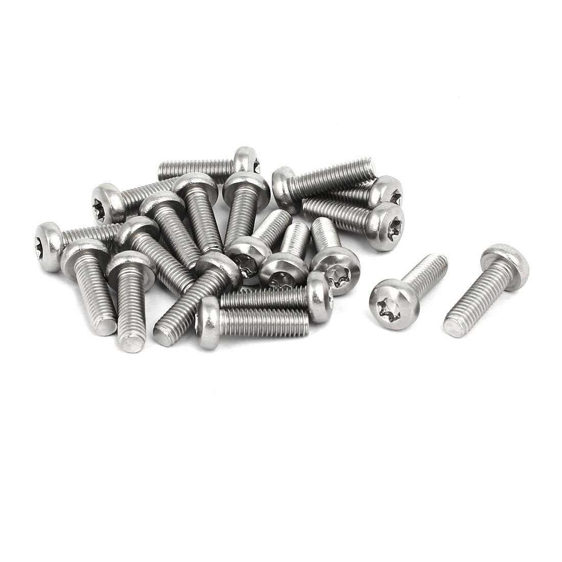 Sourcingmap M5 x 16mm 304 Stainless Steel Torx Security Pan Head Screws Fasteners 20PCS