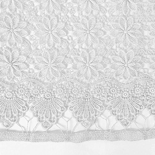 KAYA TEX Mesh Lace Fabric for Formal Gown DIY Wedding Dress Embroidery Applique Patch Sewing for Craft 49~51 Inch Width, 15 yd Length, KY-1000