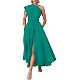 Voghtic Elegant Dresses for Women Formal One Shoulder A-Line Evening Gowns Party Cocktail Dress