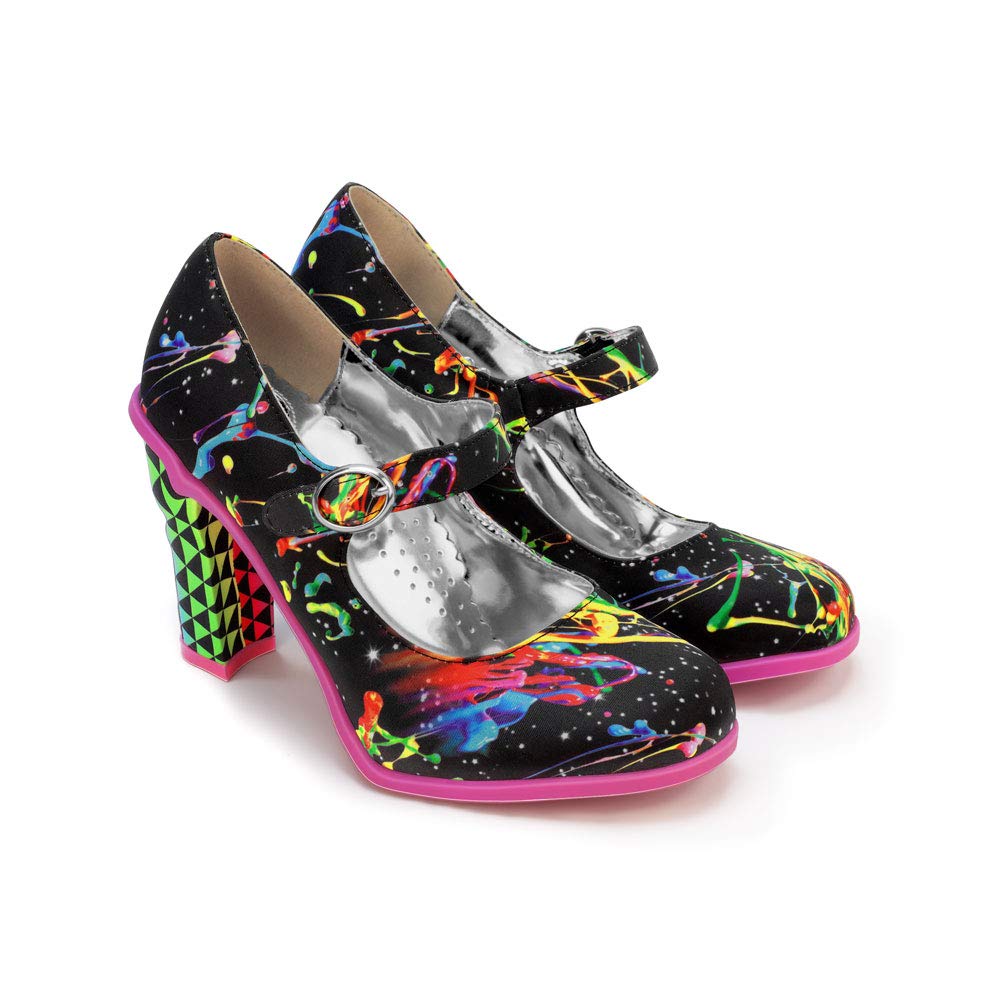 Hot Chocolate Design Chocolaticas High Heels Paint Women's Mary Jane Pump Multicoloured HCD 39 Image