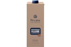 Pecana Purely Americana Pecan Milk All Natural, Vegan Dairy Alternative, Farmer Owned, Plant-Based, Non GMO, Lactose Free, Creamy Delicious (32oz, Pack of 6) (Unsweetened Original)