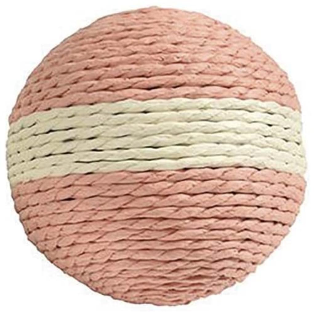Bobby Boule - Cat scratching ball, Cat toy in recycled rope, Pink, 10 CM