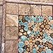 Pebble Porcelain Tile Fambe Turquoise Green Beige Shower Floor Pool Alley Tiles Mosaic TSTGPT005 (4 x 6 Inches Sample)