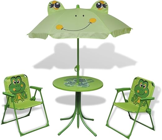 Tidyard Garten Sitzgruppe Fur Kinder Mit Sonnenschirm Kindersitzgruppe Garten Kindermobel Frosch Muster Amazon De Kuche Haushalt