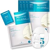 COCOCHI 5 Sheet 2-STEP Facial Mask Sheet for Dry, Sensitive Skin for Women with Vitamin C Serum, Face Sheet Mask by Collagen, Ceramide & Peptide, Hydrating Face Mask from Japan, AG Ultimate OCEAN
